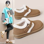Damen Hausschuhe mit warmem Fleece-Futter und verstellbarem Riemen R&B