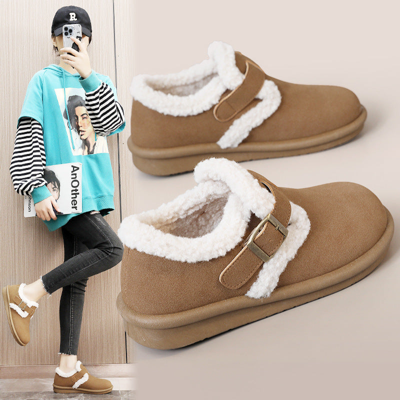 Damen Hausschuhe mit warmem Fleece-Futter und verstellbarem Riemen R&B