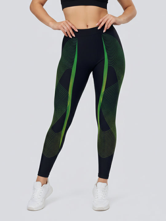 Damen Sportlegging mit stilvollem grafischen Design R&B