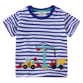 Unisex Baumwoll-T-Shirt mit buntem Baustellenmotiv R&B