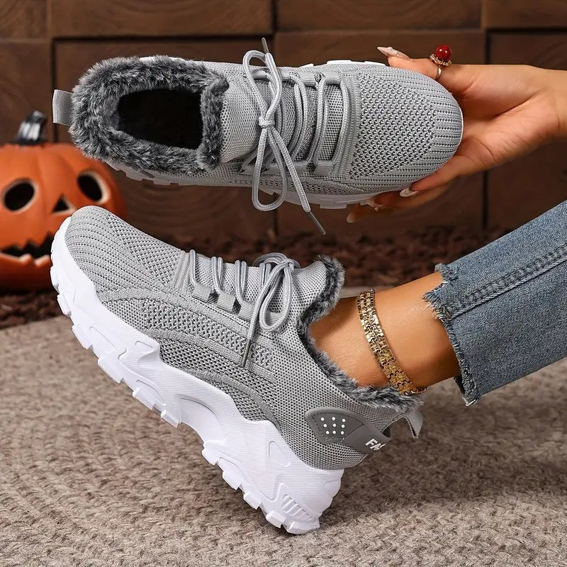 Damen Sportliche Sneaker mit kuscheligem Innenfutter R&B