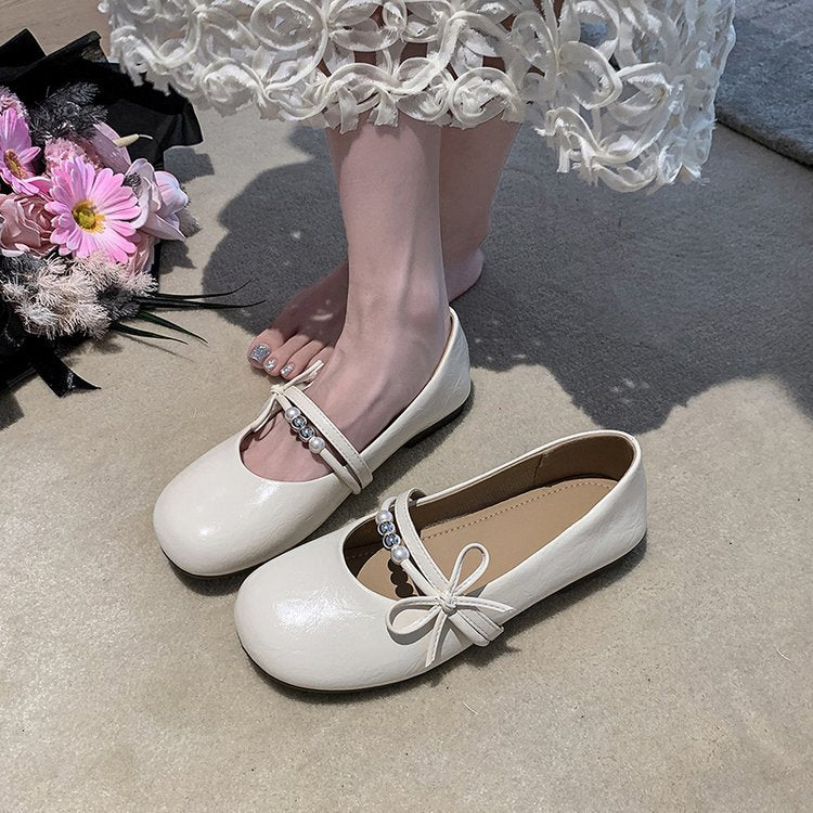 Damen Ballerinas mit Schmuckdetail und elegantem Riemen R&B