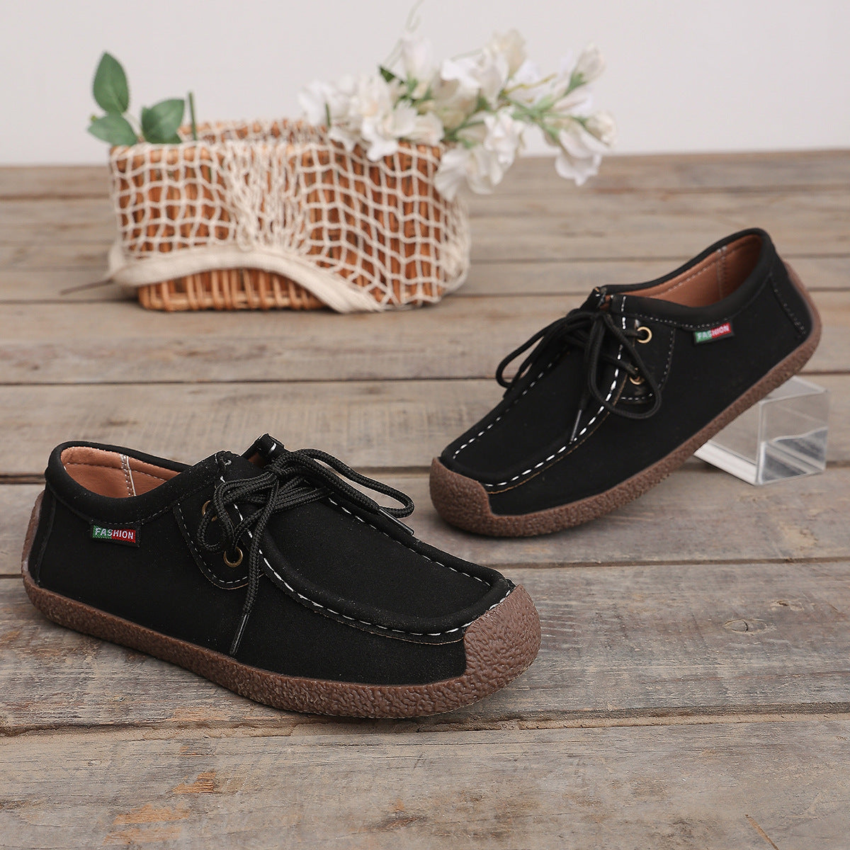 Damen Freizeit-Schuhe im lässigen Slipper-Stil mit bequemer Sohle R&B