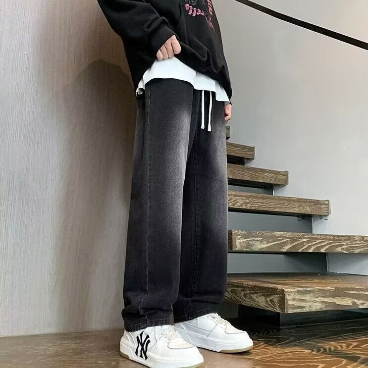 Herren lässige Weite Denim-Hose mit modernem Schnitt