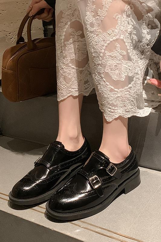 Damen Schnürschuhe mit doppeltem Riemen R&B