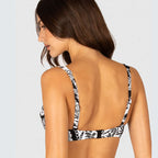 Damen Hochgeschnittener Bikini mit modischem Print R&B