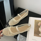 Damen stilvolle und bequeme Ballerinas mit Schmuckdetails R&B