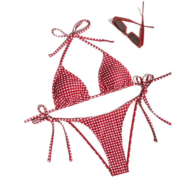 Damen Triangel-Bikini mit Animal-Print R&B