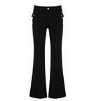 Damen Hochtaillierte Flared Jeans mit praktischen Taschen R&B