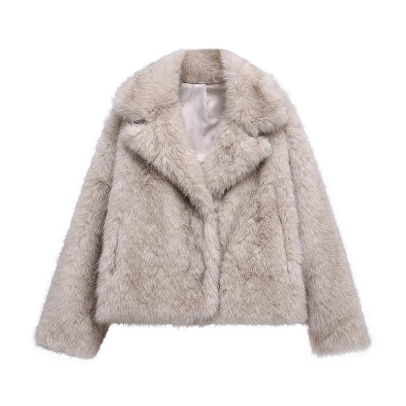 Damen modischer Fellblazer R&B