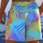 Herren Badeshorts mit animalischem Muster und elastischem Bund