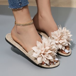 Damen Badeschuhe mit floralem Dekor R&B
