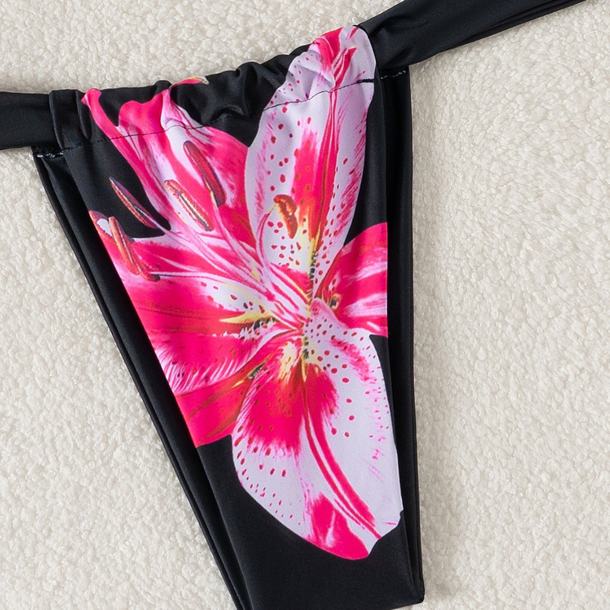 Damen Triangel-Bikini mit floralem Design und verstellbaren Trägern R&B