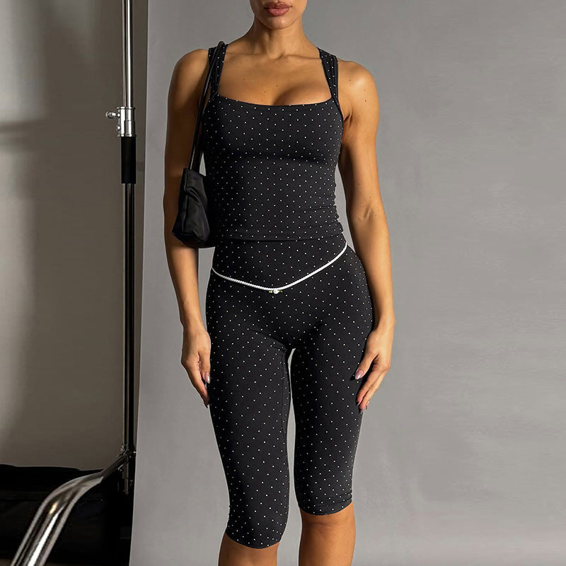 Damen Sportliches Oberteil und Leggings-Set R&B