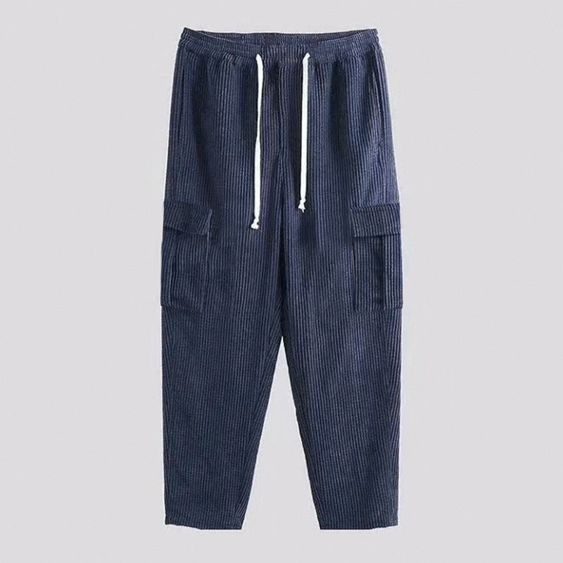 Herren Cargohose aus komfortablem Waffelmaterial mit verstellbarem Bund R&B