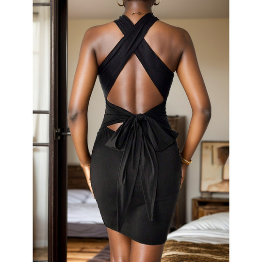 Damen Knotendetail Bodycon Kleid R&B