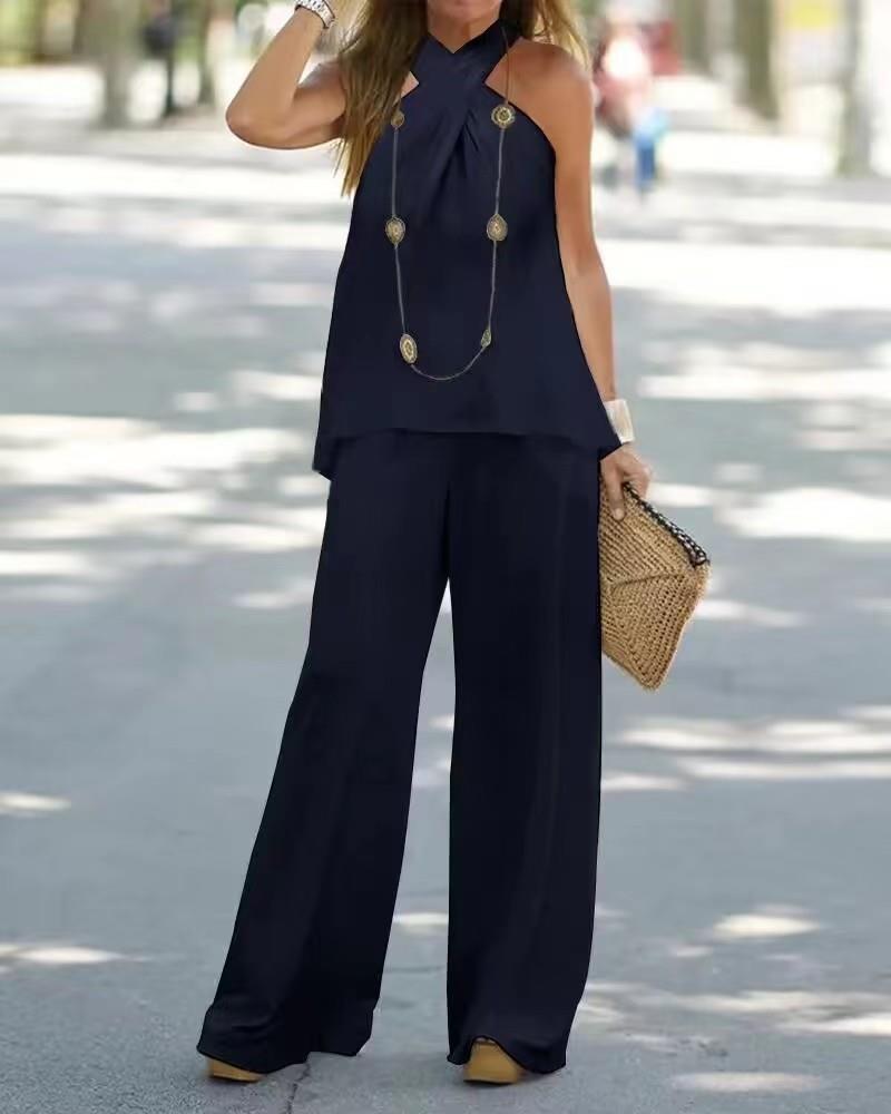 Damen Elegantes und luftiges Ensemble mit weitem Bein R&B
