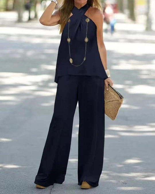 Damen Elegantes und luftiges Ensemble mit weitem Bein R&B