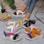 DamenSportliche Sandalen mit verstellbaren Riemen R&B