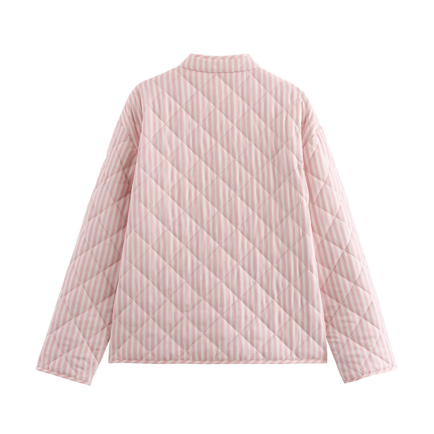 Damen gesteppte Jacke mit praktischen Taschen und Knopfdetails R&B
