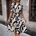 R&B | Kleid mit Rundhalsausschnitt und Rüschen