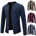 Herren Strickjacke mit modernem Rautenmuster