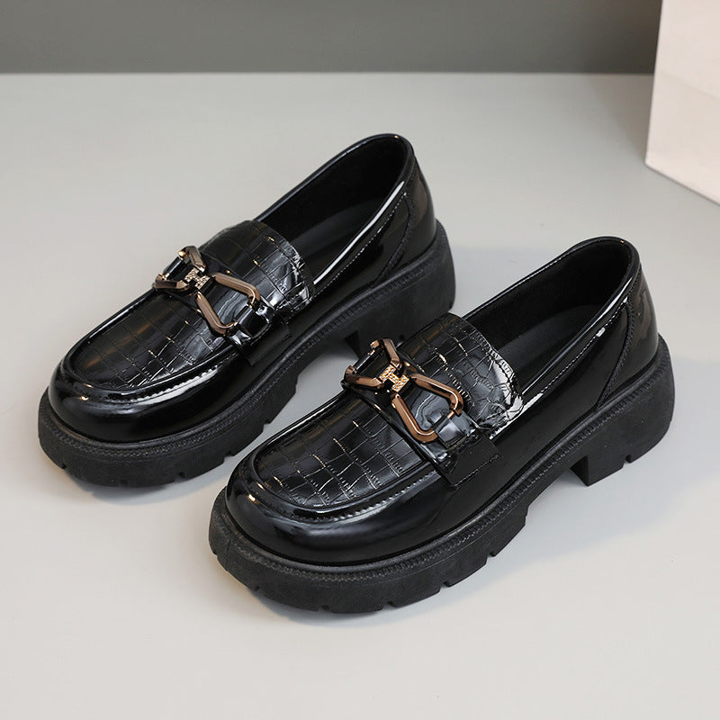 Damen Elegante und bequeme Loafer mit modischem Schnallen-Design R&B