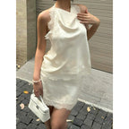 Damen Raffiniertes Abendkleid mit Spitze und fließendem Schnitt R&B