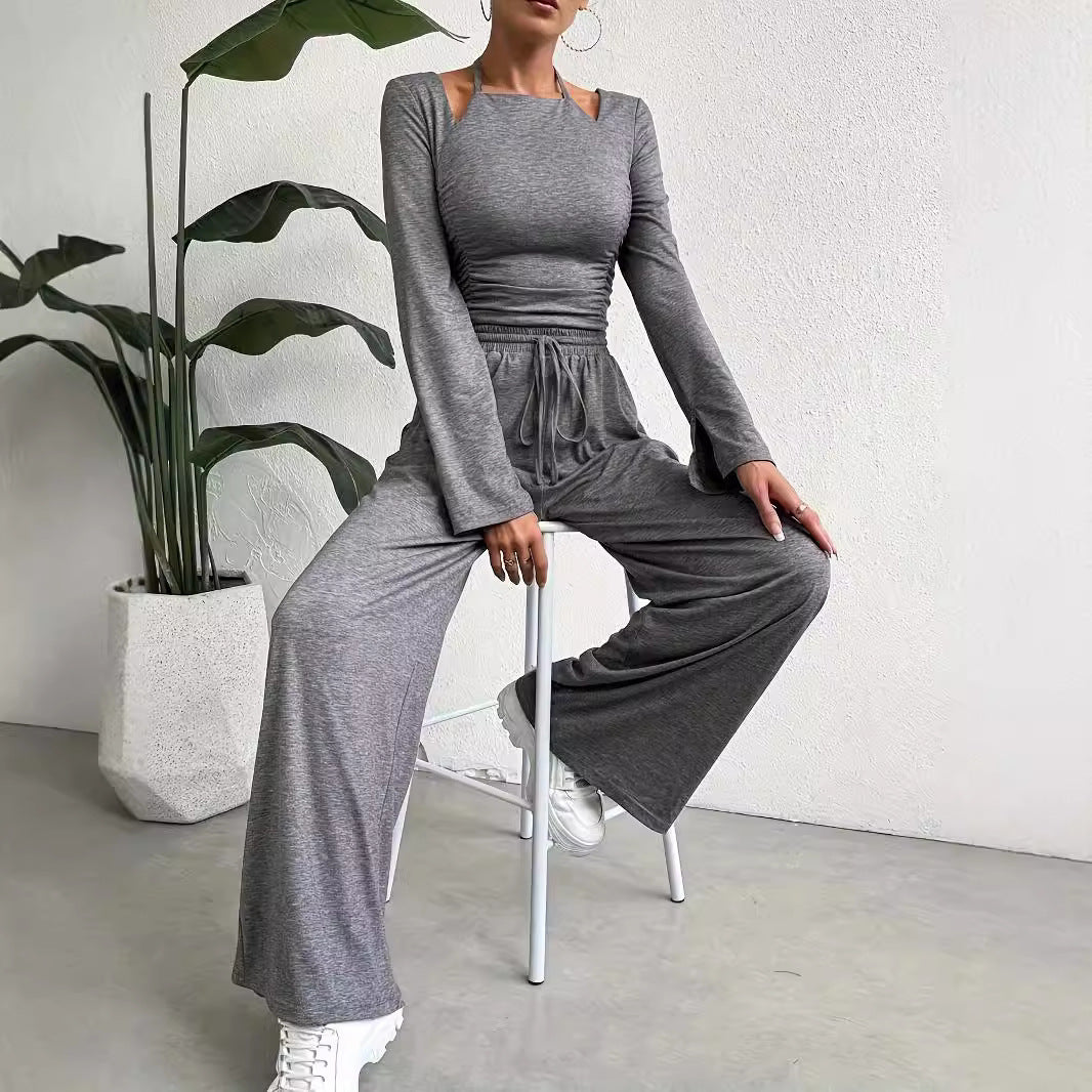 Damen Lässiges und modisches Lounge-Set mit weitem Schnitt und eleganten Ärmeln R&B
