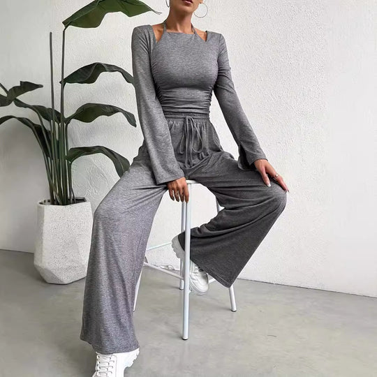 Damen Lässiges und modisches Lounge-Set mit weitem Schnitt und eleganten Ärmeln R&B