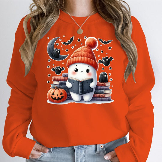 Damen Sweatshirt mit verspieltem Halloween-Motiv und hochwertigem Material R&B