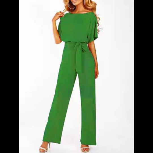 Damen elegantes Set bestehend aus fließender Bluse und weit geschnittenen Hosen R&B