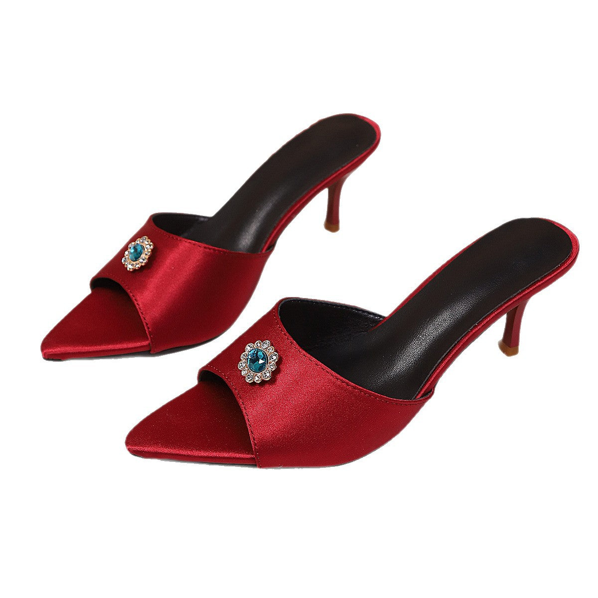 Damen eleganter mules mit feiner Applikation R&B