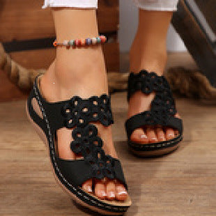 Damen Komfortable Muldenschuhe mit Blumendetail R&B