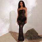 Damen Sexy Spitzenkleid mit figurbetontem Schnitt R&B
