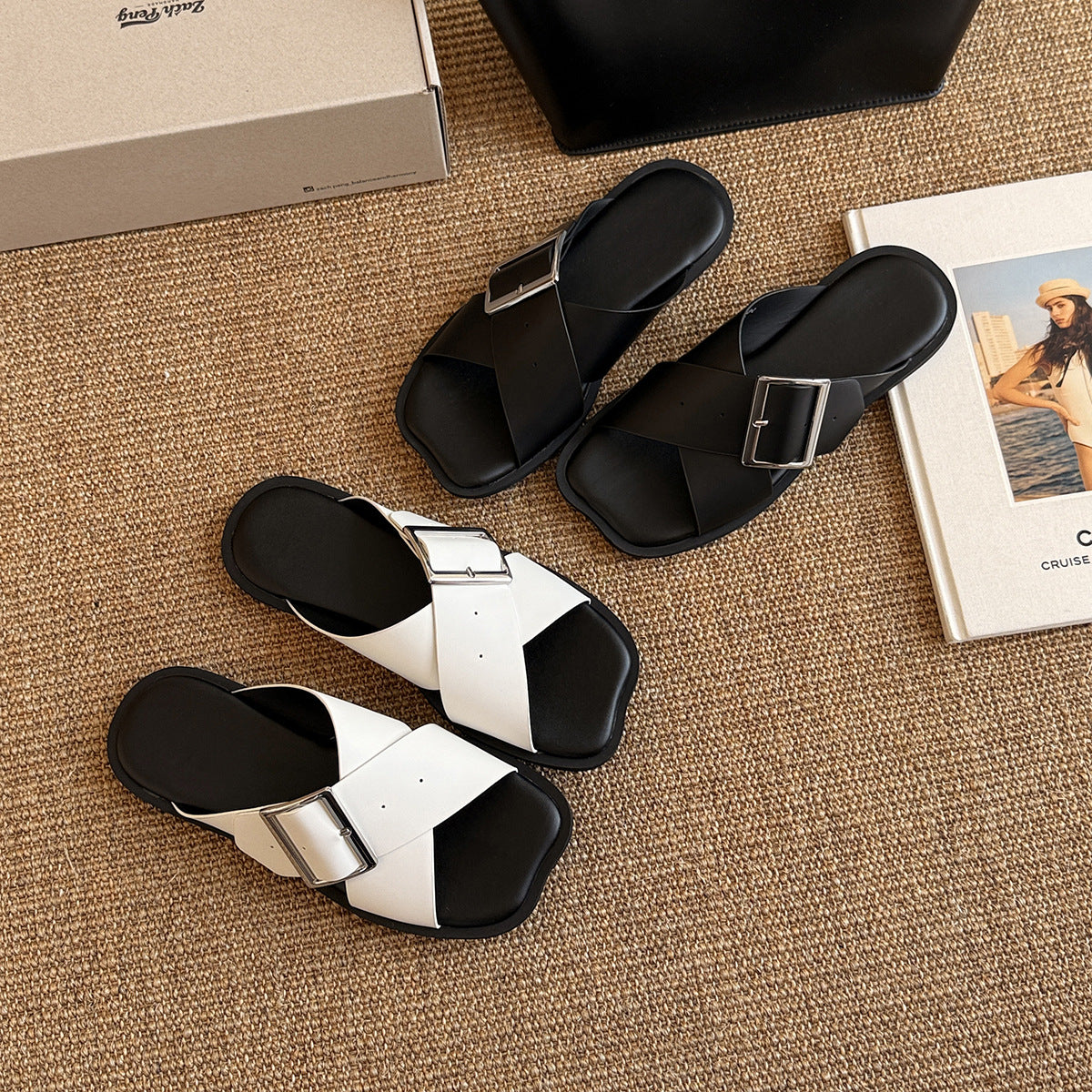 Damen Komfortable Sandalen mit verstellbarem Riemen und eleganter Schnalle