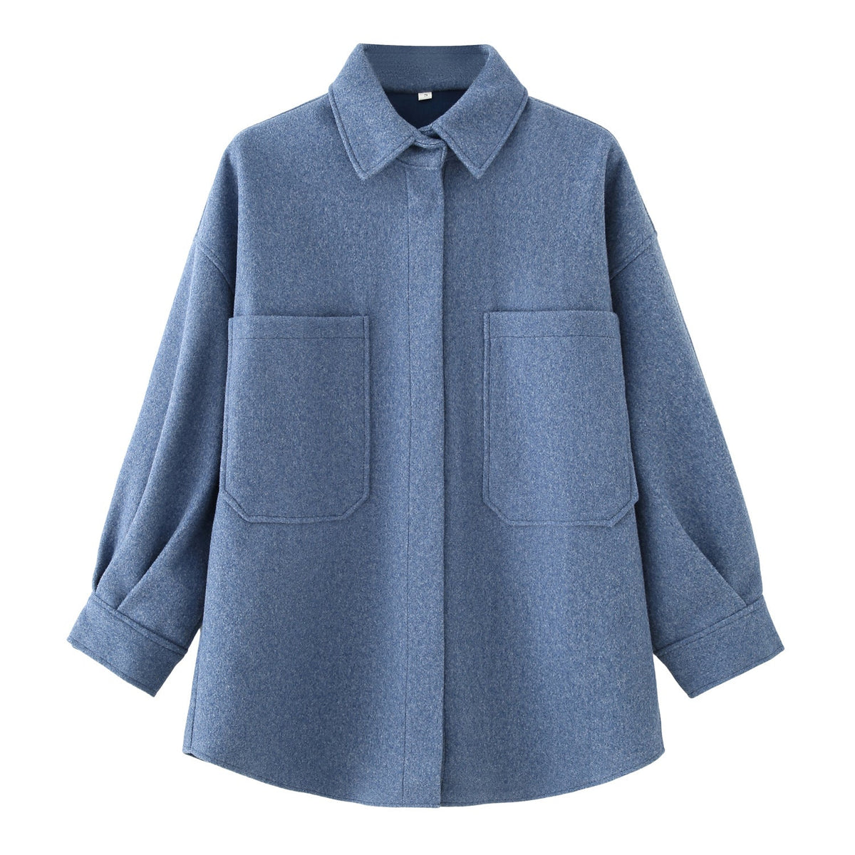 Damen Oversized Hemdjacke aus hochwertigem Wollmix mit praktischen Taschen R&B