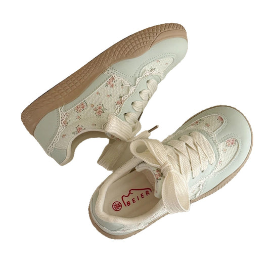 Damen Sneakers mit elegantem Blumendruck und Softeinsätzen R&B
