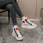 Damen High-Top Sneakers mit warmem Fleece-Futter und rutschfester Sohle R&B