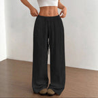 Damen weite, glänzende Palazzo-Hose R&B