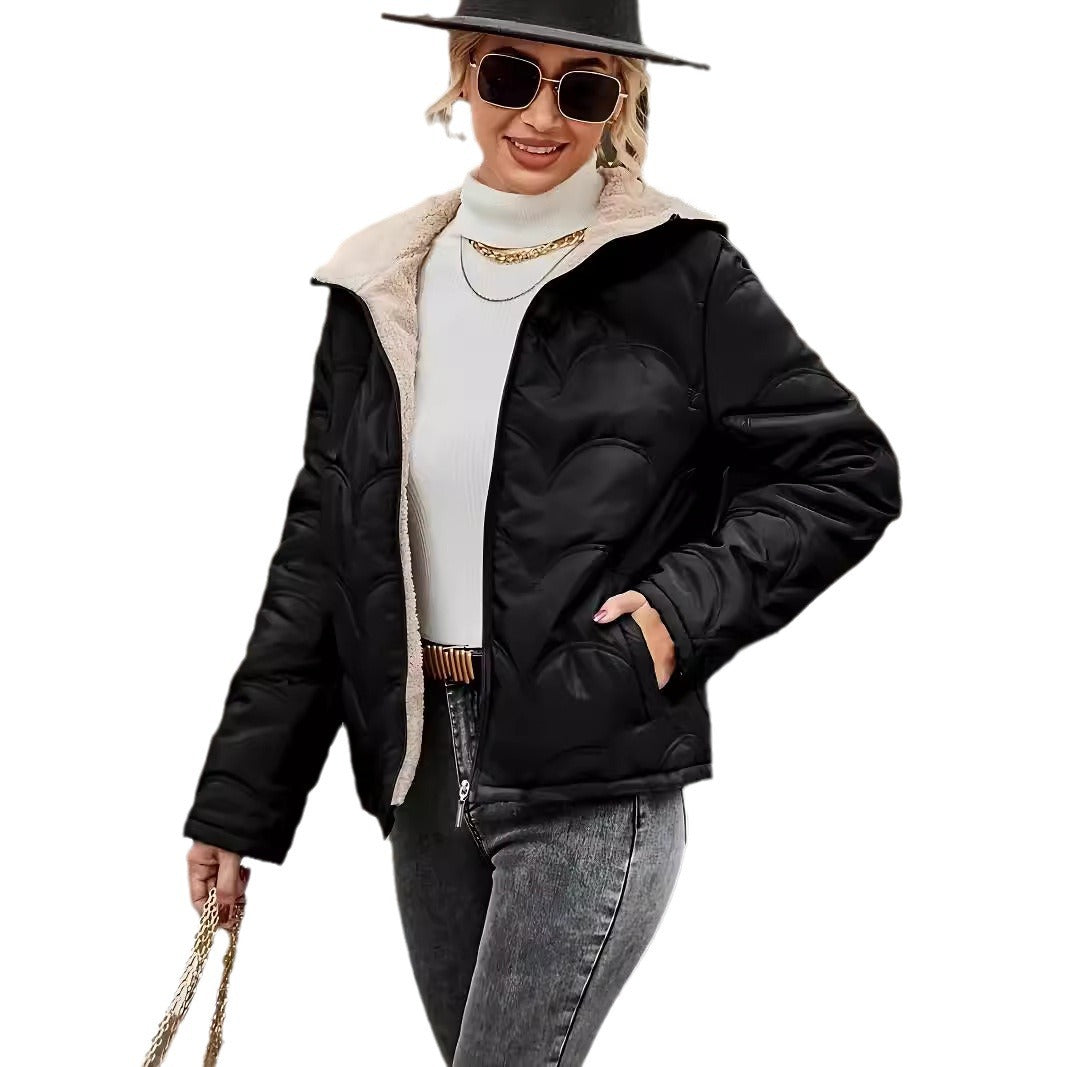 Damen platzsparende und warme Winterjacke R&B
