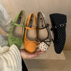 Damen Ballerinas mit zartem Riemchen und Blumenmuster R&B