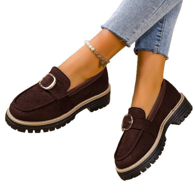 Damen Mokassins mit trendigem Schnallen-Design und rutschfester Profilsohle R&B