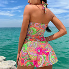 Damen Bademode mit romantischem Paisleymuster R&B