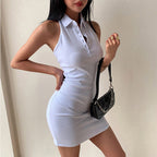 Damen Polo-Kleid mit figurbetontem Schnitt und elegantem Kragen R&B