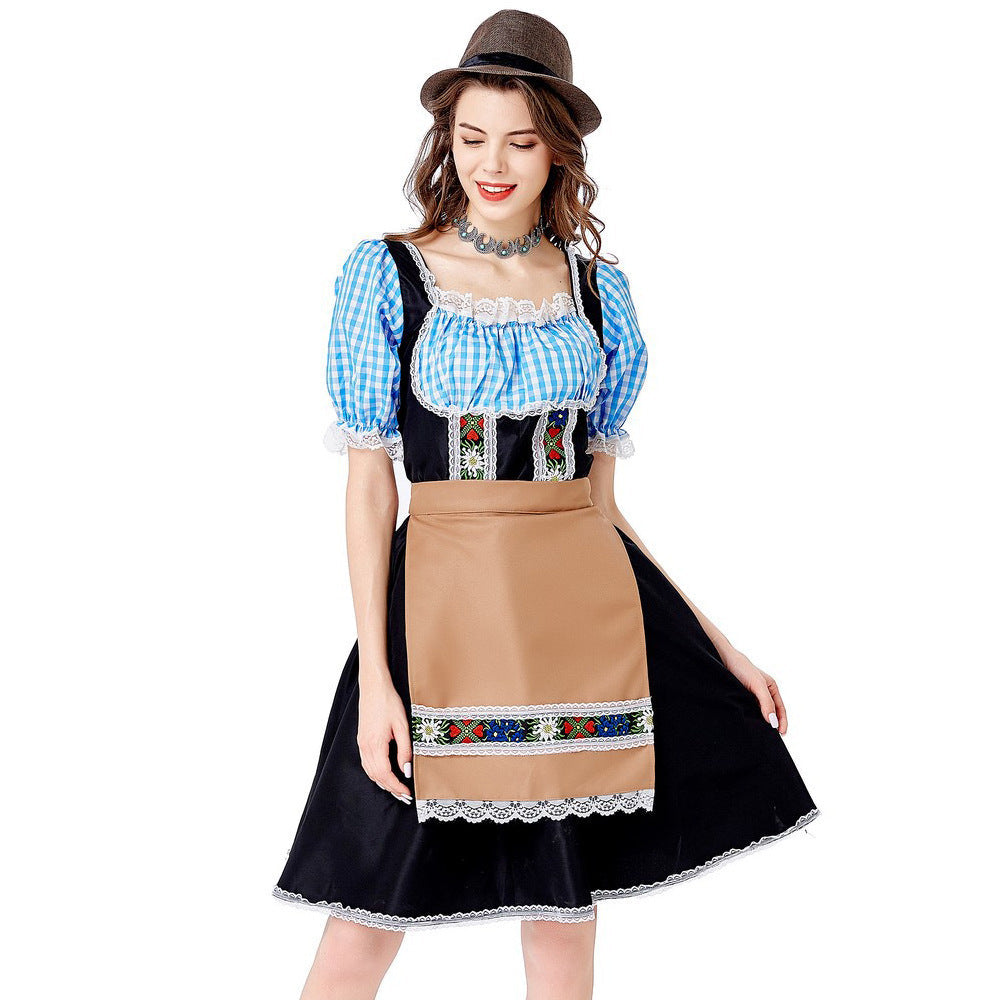 Damen Trachtenkleid mit liR&Bevoll gestalteten Details und elegantem Schürzenüberzug R&B