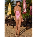 Damen Bikiniset mit Crop-Top und hoch geschnittenem Höschen R&B