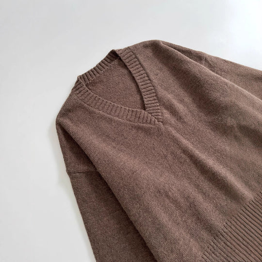 Damen lässiger V-Ausschnitt Pullover R&B