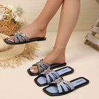 Damen modische Slides mit funkelnden Verzierungen R&B