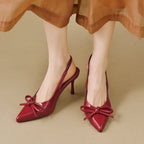 Damen Slingback Pumps mit elegantem Schleifenakzent R&B
